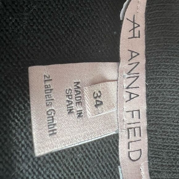 Anna Field Open-shoulder Sweater Black with White Faux Pearls Size XS/ 34 EU - Picture 12 of 14